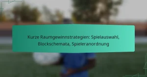 Kurze Raumgewinnstrategien: Spielauswahl, Blockschemata, Spieleranordnung